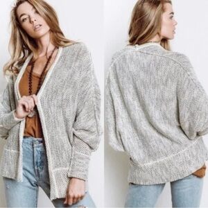 Free People UO Women's Motions Cocoon Gray Cardigan Size Small oversized